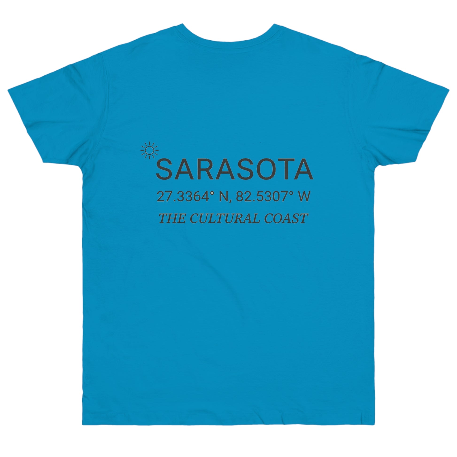 Sarasota Sailboat T-Shirt — 'Sarasota' Coordinates & The Cultural Coast Tee - Watersports Now 