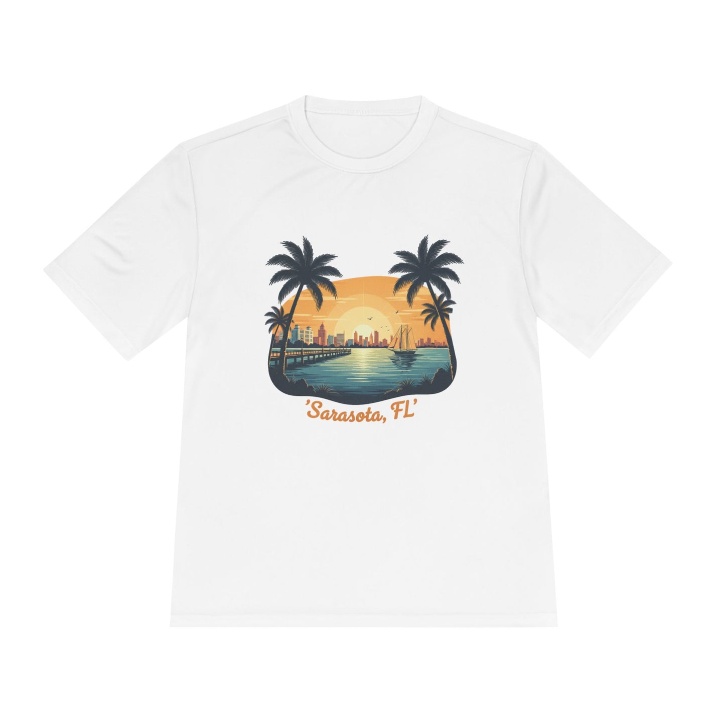 Sarasota Tee — Minimal Coastal Moisture-wicking Tee - Watersports Now 