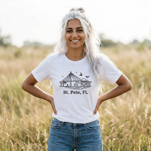 St. Pete Pier Graphic Tee — St. Pete, FL Souvenir Shirt - Watersports Now 