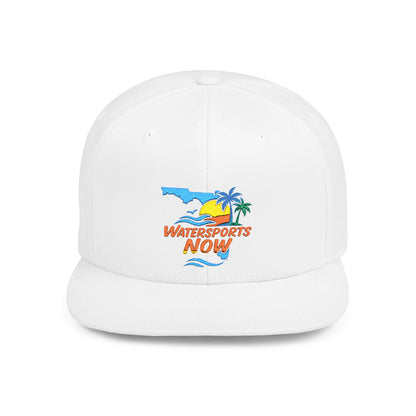 Watersports Now Flat Bill Snapback - Beach Hat, Summer Accessory, Casual Headwear, Gift for Adventurers, Outdoor Enthusiasts - Watersports Now 
