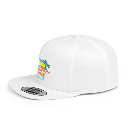Watersports Now Flat Bill Snapback - Beach Hat, Summer Accessory, Casual Headwear, Gift for Adventurers, Outdoor Enthusiasts - Watersports Now 