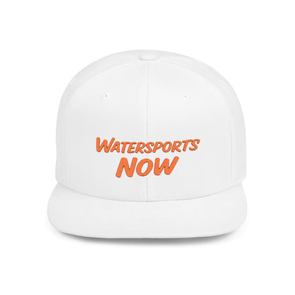 Watersports Now Flat Bill Snapback Hat | Cool Cap for Beach Lovers, Summer Style, Gift for Watersport Enthusiasts, Outdoor Adventures, [...] - Watersports Now 