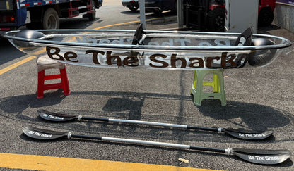 Clear Tandem Two Seat Kayak - Fully Clear with 2 Seats and 2 Paddles.