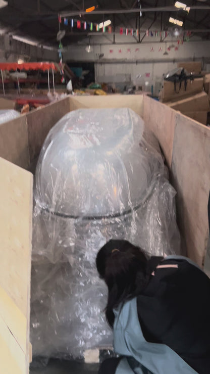 Clear Tandem Two Seat Kayak - Fully Clear with 2 Seats and 2 Paddles.